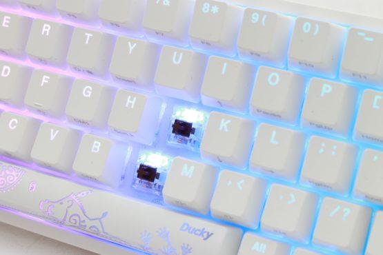 Ducky One 2 SF White Mechanical Keyboard with Cherry MX Blue Key Switches