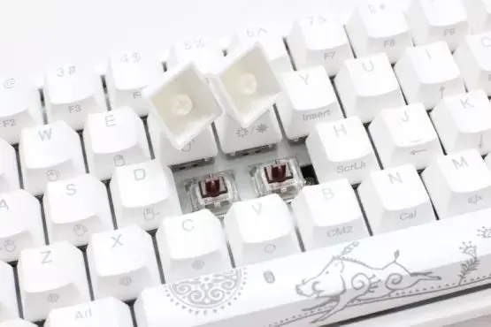 Ducky One 2 SF White Mechanical Keyboard with Cherry MX Silent Red Key Switches