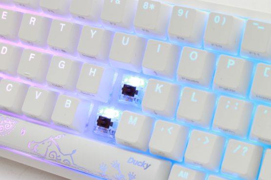 Ducky One 2 SF White Mechanical Keyboard with Cherry MX Speed Silver Key Switches