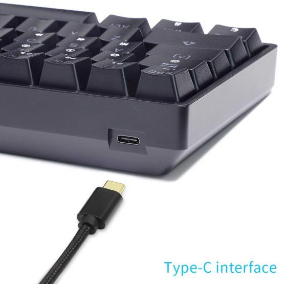 GK61 Black – RGB Mechanical Keyboard with Gateron Red Key Switches
