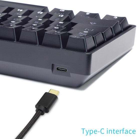 GK64 Black – RGB Mechanical Keyboard with Gateron Blue Key Switches