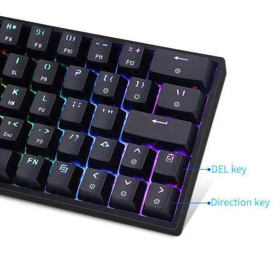 GK64 Black – RGB Mechanical Keyboard with Gateron Blue Key Switches