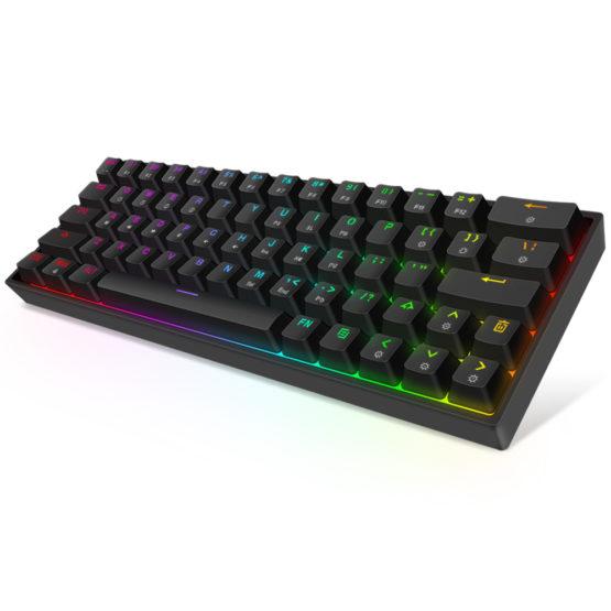 GK64 White – RGB Mechanical Keyboard with Gateron Blue Key Switches