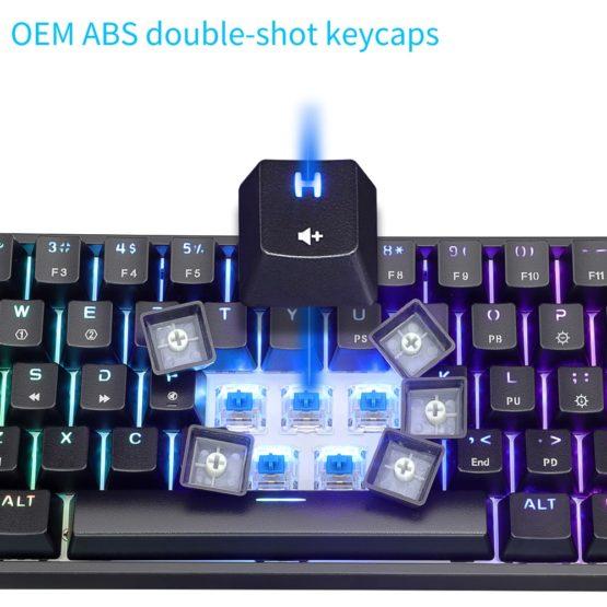 SK61 White – RGB Mechanical Keyboard with Gateron Optical Yellow Key Switches