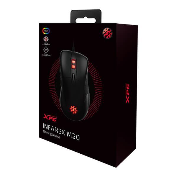 Adata XPG Infarex M20 RGB Ergonomic Wired Gaming Mouse (5000 DPI, Omron Switches, RGB Lightning, 1000Hz Polling Rate)