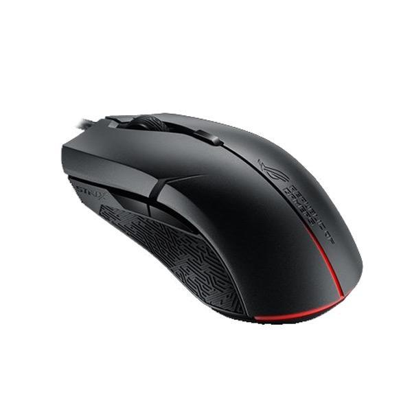 Asus ROG Strix Evolve Ergonomic Wired Gaming Mouse (7200 DPI, Optical Sensor, Omron switches, Aura RGB Lighting, 1000Hz Polling Rate)
