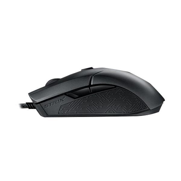 Asus ROG Strix Evolve Ergonomic Wired Gaming Mouse (7200 DPI, Optical Sensor, Omron switches, Aura RGB Lighting, 1000Hz Polling Rate)