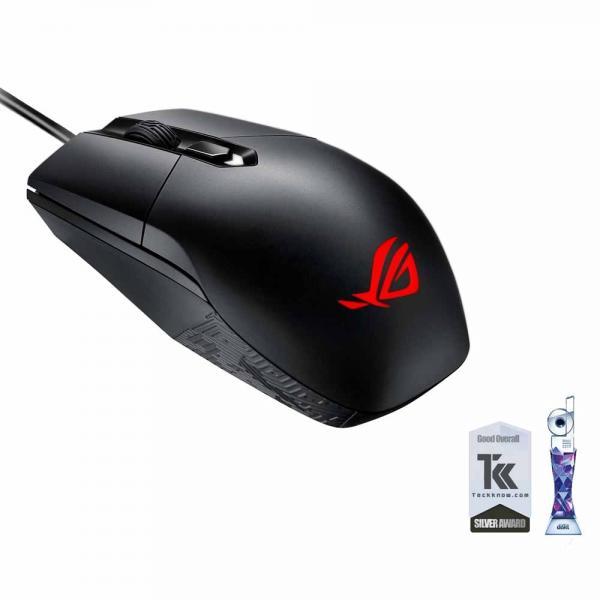 Asus ROG Strix Impact Ambidextrous Wired Gaming Mouse (5000 DPI, Optical Sensor, Omron Switches, Aura RGB Lighting)