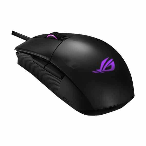 Asus ROG Strix Impact II Ambidextrous Ergonomic Wired Gaming Mouse (6200 DPI, Optical Sensor, Omron Switches, Aura RGB Lighting)