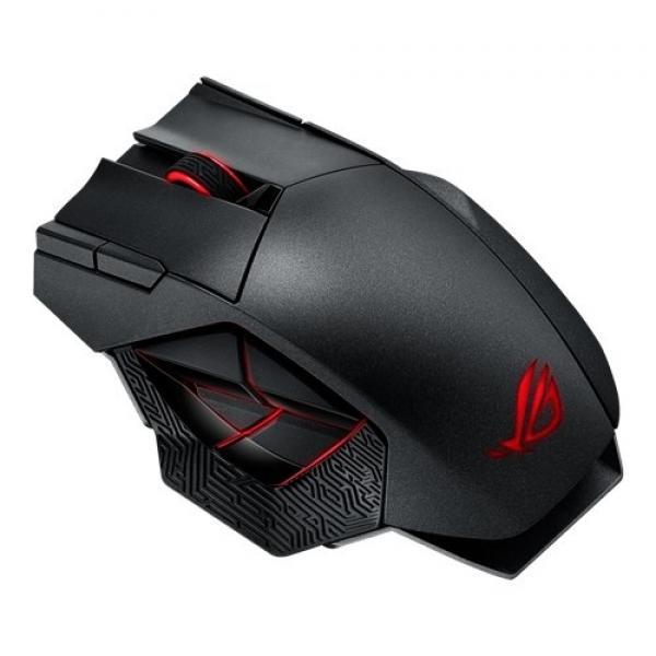 Asus ROG Spatha Ergonomic Wired/Wireless MMO Gaming Mouse (8200 DPI, Laser Sensor, Omron Switches, Aura RGB Lighting)