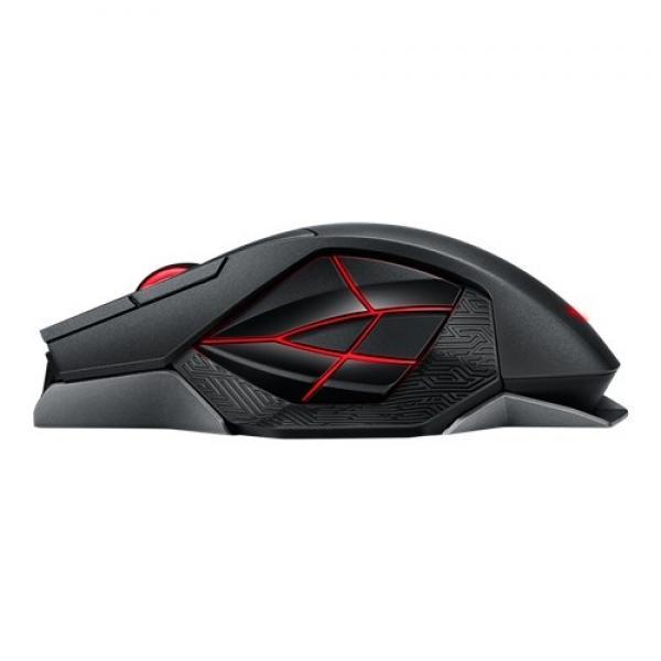 Asus ROG Spatha Ergonomic Wired/Wireless MMO Gaming Mouse (8200 DPI, Laser Sensor, Omron Switches, Aura RGB Lighting)