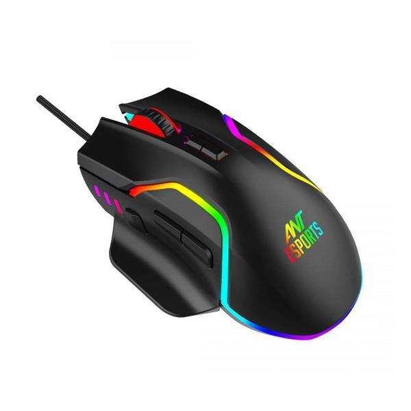 Ant Esports GM320 RGB Wired Gaming Mouse (7200 DPI, LED Lighting, 1000Hz Polling Rate, Black)