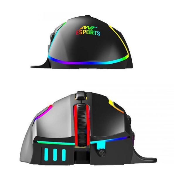 Ant Esports GM320 RGB Wired Gaming Mouse (7200 DPI, LED Lighting, 1000Hz Polling Rate, Black)