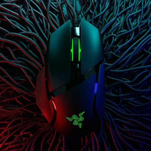 Razer Basilisk V2 Wired Gaming Mouse (20000 DPI, Optical Sensor, RGB Chroma Lighting, Black)
