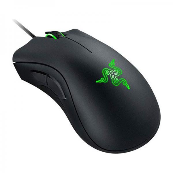 Razer Deathadder Essential Ergonomic Wired Gaming Mouse (6400 DPI, Optical Sensor, LED Lighting, 1000Hz Polling Rate, Black)