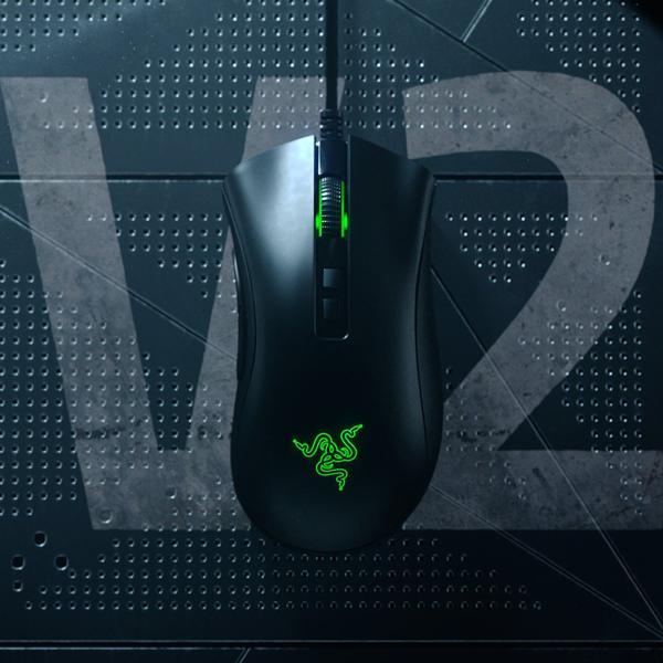 Razer DeathAdder V2 RGB Ergonomic Wired Gaming Mouse (20000DPI, Optical Sensor, RGB Chroma Lighting, Black)