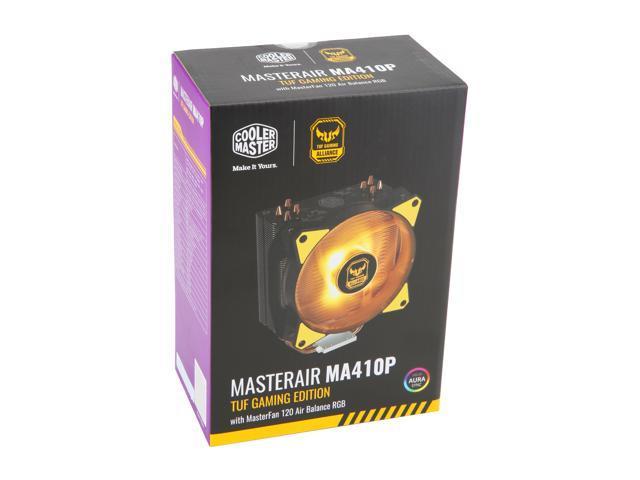 Cooler Master MA410P TUF Gaming Alliance Edition RGB CPU Air Cooler, Military Camouflage Design, 4 CDC 2.0 Heatpipes, 120mm RGB MasterFan