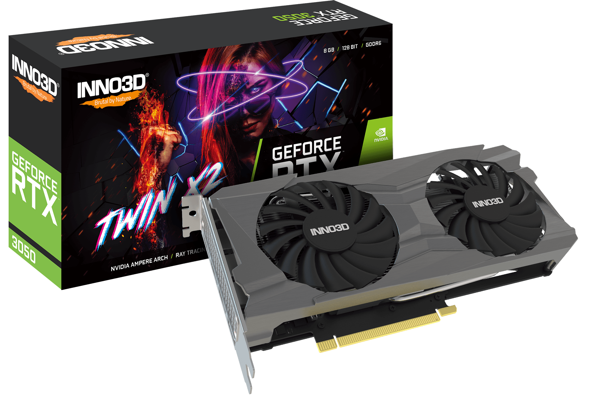 Inno3d GeForce RTX 3050 Twin X2 8GB GDDR6 128-bit Graphics Card