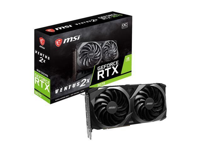 MSI GeForce RTX 3070 DirectX 12 RTX 3070 VENTUS 2X OC 8GB 256-Bit GDDR6 PCI Express 4.0 HDCP Ready Video Card