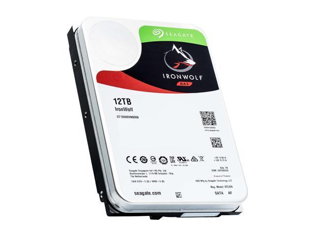 Seagate IronWolf 12TB NAS Hard Drive 7200 RPM 256MB Cache SATA 6.0Gb/s CMR 3.5" Internal HDD for RAID Network Attached Storage ST12000VN0008