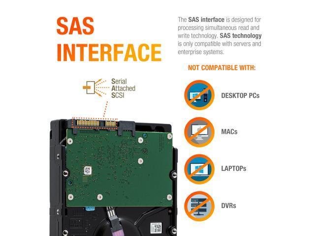 Seagate Exos X16 16TB Enterprise HDD 12Gb/s SAS 512e/4Kn 7200 RPM 256MB Cache 3.5" Internal Hard Drive ST16000NM002G
