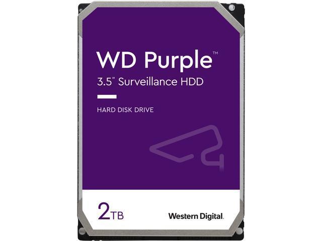 WD Purple 2TB Surveillance Hard Disk Drive - 5400 RPM Class SATA 6Gb/s 64MB Cache 3.5 Inch WD20PURZ