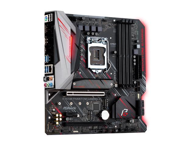 ASRock B365M Phantom Gaming 4 LGA 1151 (300 Series) Intel B365 SATA 6Gb/s Micro ATX Intel Motherboard