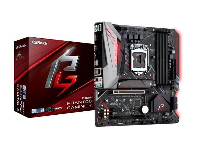 ASRock B365M Phantom Gaming 4 LGA 1151 (300 Series) Intel B365 SATA 6Gb/s Micro ATX Intel Motherboard