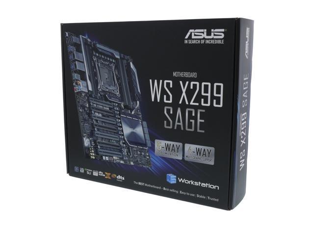 Asus WS X299 SAGE LGA 2066 Intel X299 SATA 6Gb/s USB 3.1 CEB Motherboards - Intel
