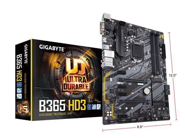 Gigabyte B365 HD3 LGA 1151 Intel B365 SATA USB 3.1 ATX Motherboard