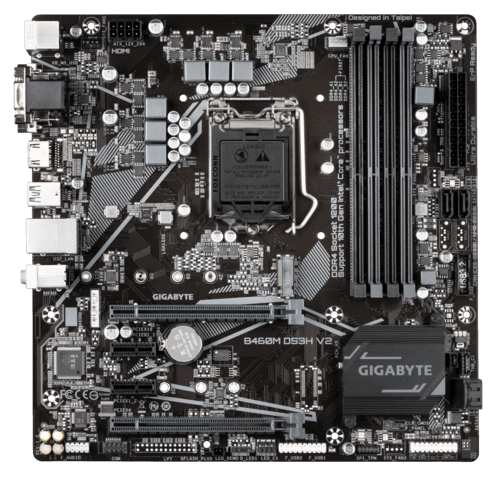 Gigabyte B460M DS3H V2 LGA 1200 Intel B460 Micro-ATX Motherboard with M.2, SATA 6Gb/s, USB 3.2 Gen 1