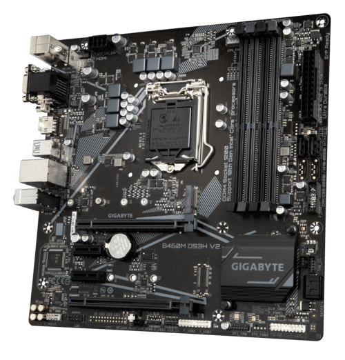 Gigabyte B460M DS3H V2 LGA 1200 Intel B460 Micro-ATX Motherboard with M.2, SATA 6Gb/s, USB 3.2 Gen 1