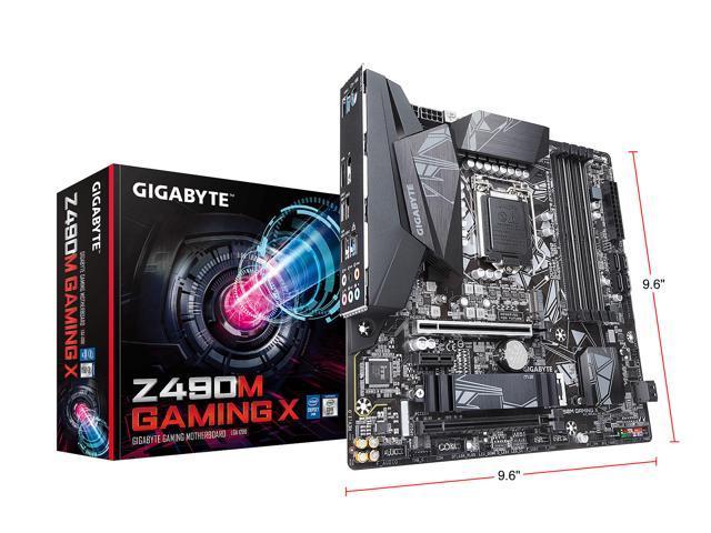 Gigabyte Z490M GAMING X LGA 1200 Intel Z490 Micro-ATX Motherboard with M.2, SATA 6Gb/s, USB 3.2 Gen 2