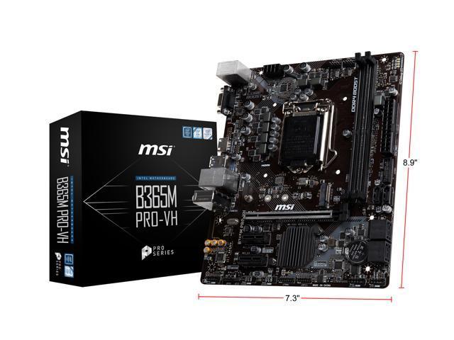 MSI PRO B365M PRO-VH LGA 1151 (300 Series) Intel B365 SATA 6Gb/s Micro ATX Intel Motherboard