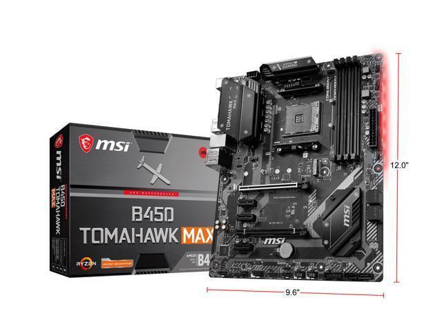MSI B450 TOMAHAWK MAX AM4 AMD B450 SATA 6Gb/s ATX AMD Motherboard
