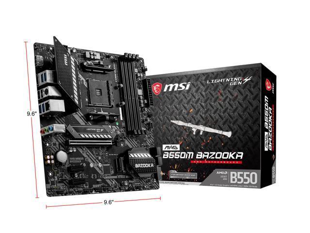MSI MAG B550M BAZOOKA AM4 AMD B550 SATA 6Gb/s Micro ATX AMD Motherboard