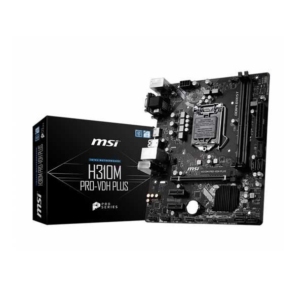 MSI H310M Pro-VDH Plus Motherboard (Intel Socket 1151/9th And 8th Generation Core Series CPU/Max 32GB DDR4 2666MHz Memory)