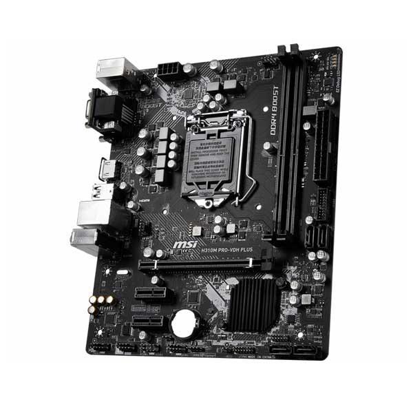 MSI H310M Pro-VDH Plus Motherboard (Intel Socket 1151/9th And 8th Generation Core Series CPU/Max 32GB DDR4 2666MHz Memory)