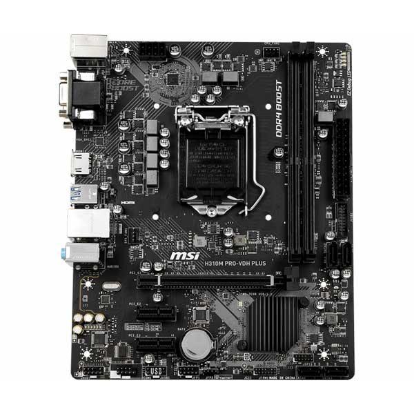 MSI H310M Pro-VDH Plus Motherboard (Intel Socket 1151/9th And 8th Generation Core Series CPU/Max 32GB DDR4 2666MHz Memory)