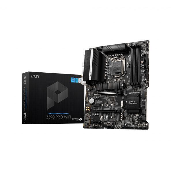 MSI Z590 PRO WiFi ProSeries Motherboard (ATX, 11th/10th Gen Intel Core, LGA 1200 Socket, DDR4, PCIe 4, M.2 Slots, USB 3.2 Gen 2, 2.5G LAN, DP/HDMI, Wi-Fi 6E)