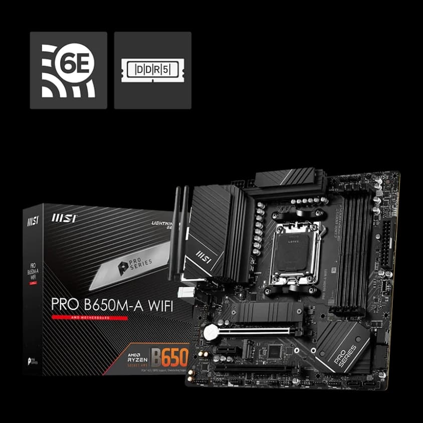 MSI Pro B650M-A WiFi Motherboard (DDR5)