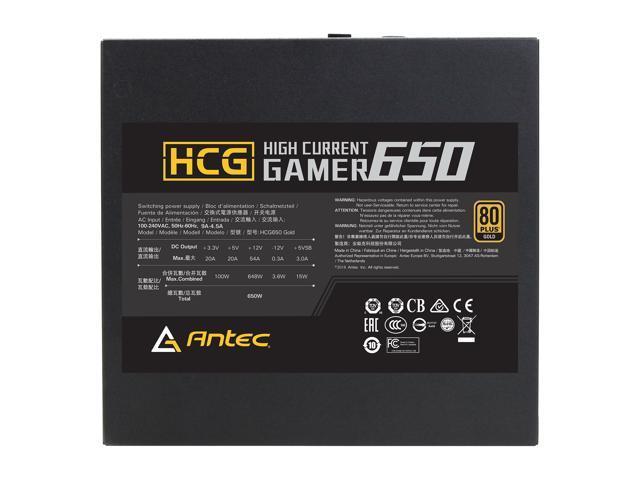 Antec High Current Gamer Series HCG650 Gold, 650W Fully Modular, Full-Bridge LLC and DC to DC Converter Design, Full Japanese Caps, Zero RPM Manager, Compacted Size 140mm, 10 Year Warranty