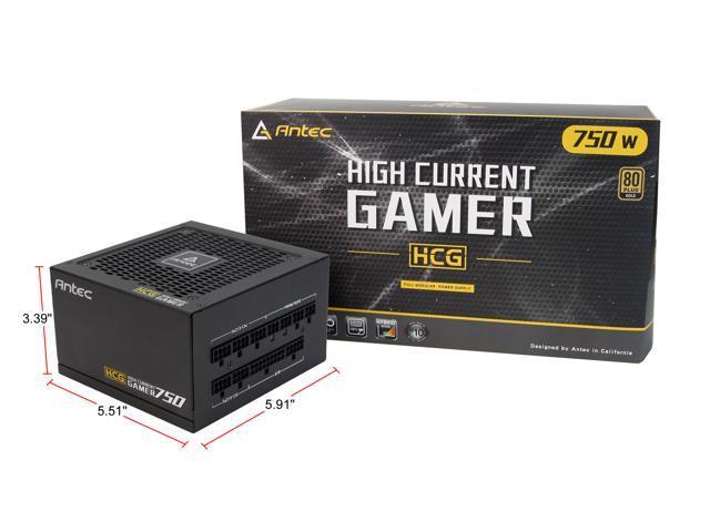 Antec High Current Gamer Series HCG750 Gold, 750W Fully Modular, Full-Bridge LLC and DC to DC Converter Design, Full Japanese Caps, Zero RPM Manager, Compacted Size 140mm, 10 Year Warranty (Repacked)