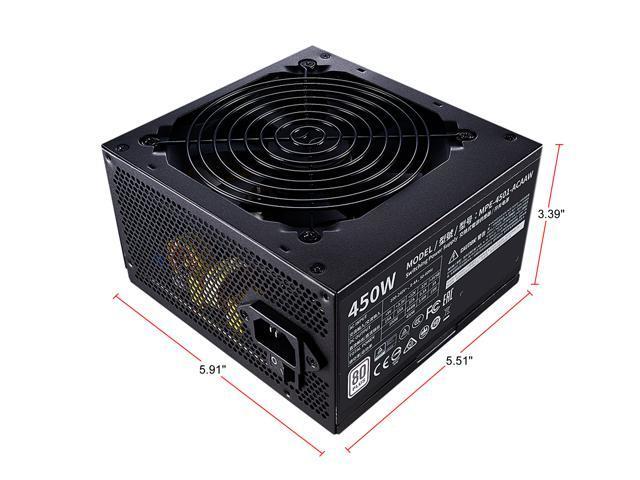 Cooler Master MWE 450 WHITE - V2 MPE-4501-ACAAW-US 450W ATX 12V 80 PLUS Standard Certified Power Supply