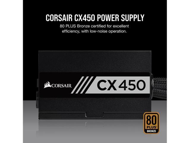 Corsair CX Series CX450 450W ATX12V 80 PLUS BRONZE Certified Active PFC Power Supply, CP-9020120-NA