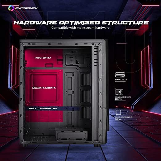 Chiptronex Z710 Mid Tower ATX Gaming Cabinet USB 3.0 RGB Gaming case