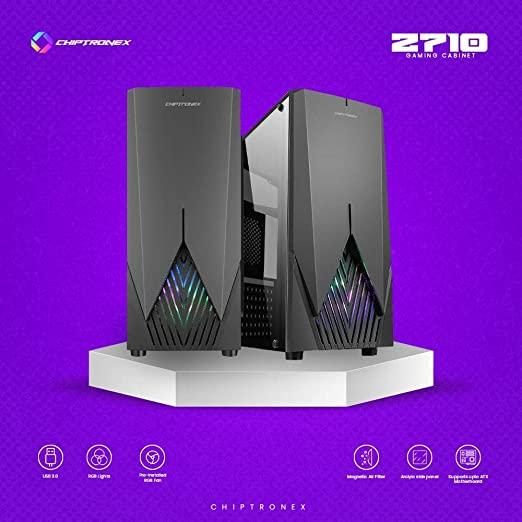 Chiptronex Z710 Mid Tower ATX Gaming Cabinet USB 3.0 RGB Gaming case