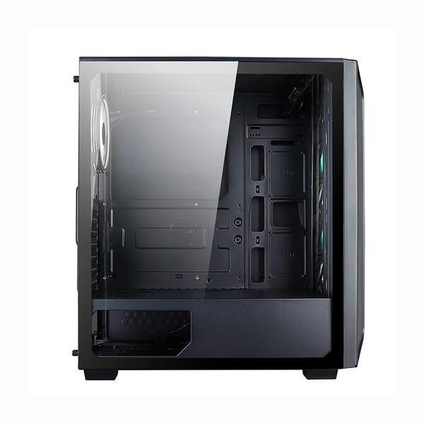 Chiptronex GX2000 RGB (ATX) Mid Tower Cabinet With Transparent Side Panel And RGB Controller (Black)