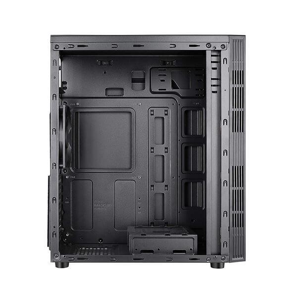 Chiptronex X410B RGB (ATX) Mid Tower Cabinet With Transparent Side Panel (Black)