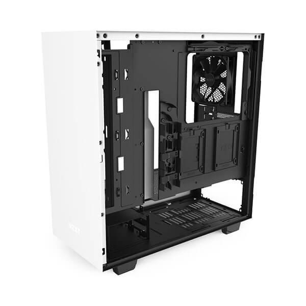 NZXT H510 Compact Mid-Tower ATX Computer Cabinet/Gaming Case with Front USB Type-C Port and 2x120mm Pre-installed Fans  (Matte White)